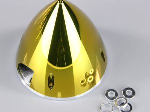 JP 102mm Chrome Yellow Spinner (with Aluminium Back Plate)