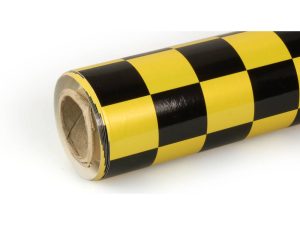 Oracover 10m ORACOVER Fun-3 Medium Chequered, Pearlescent Cadmium Yellow + Black (60cm width)