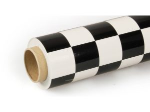Oracover 10m ORACOVER Fun-3 Medium Chequered, White + Black (60cm width)