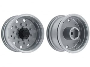 Carson 1:14 Trailerwheel f. Tire wide Silver(2)