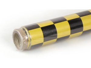 Oracover 2m ORACOVER Fun-3 Medium Chequered, Pearlescent Cadmium Yellow + Black (60cm width)