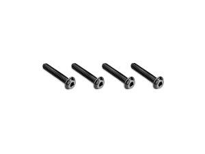 JConcepts 3x16mm Top Hat Titanium Screw-Stealth Black - 4pc