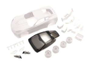KYOSHO Bodyshell Chevrolet Corvette ZR1 Mini-Z + 2WD Rims (White Body)