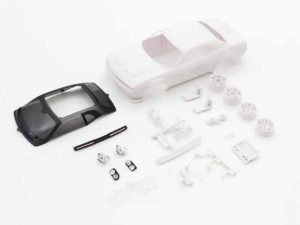 KYOSHO Bodyshell Dodge Challenger SRT Mini-Z + 4WD Rims (White Body)