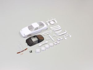 KYOSHO Bodyshell Nissan 180SX Mini-Z + 4WD Rims (White Body)
