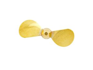 RACTIVE Brass Propeller (Classic), 2 Blade, 30mm, M4, RH