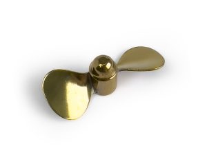 RACTIVE Brass Propeller (Classic), 2 Blade, 45mm, M4, LH