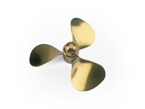 RACTIVE Brass Propeller (Classic), 3 Blade, 45mm, M4, RH