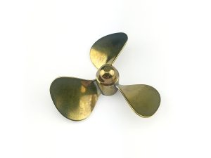 RACTIVE Brass Propeller (Classic), 3 Blade, 50mm, M4, LH