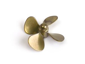 RACTIVE Brass Propeller (Classic), 4 Blade, 45mm, M4, LH