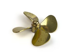 RACTIVE Brass Propeller (Classic), 4 Blade, 60mm, M4, RH