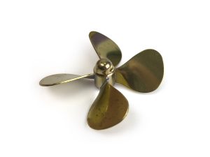RACTIVE Brass Propeller (Classic), 4 Blade, 75mm, M4, RH