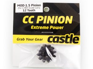 CASTLE CC PINION 12 Tooth - MOD1.5, 8mm shaft (for use with CMIR075