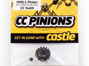 CASTLE CC PINION 15 Tooth - MOD1 5mm shaft