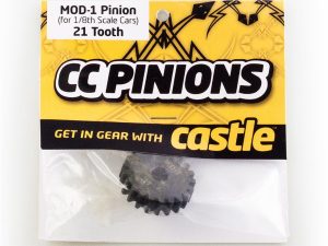 CASTLE CC PINION 21 Tooth - MOD1 5mm shaft