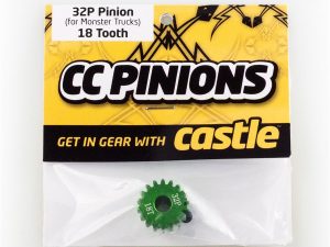 CASTLE CC PINION (Aluminium)18t - 32 Pitch 5mm shaft