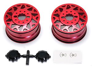 CEN RACING AMERICAN FORCE H01 CONTRA WHEEL (RED, W/ BLK CAP)