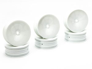 CENTRO 1/10 DISHED BUGGY FRONT 2WD WIDE WHEEL WHITE - 3 PAIRS