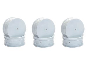 CENTRO 1/10 DISHED BUGGY FRONT 4WD WHEEL WHITE - 3 PAIRS