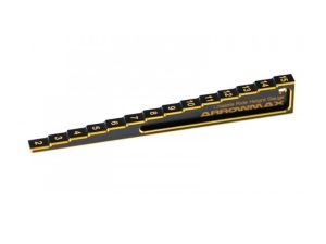 ARROWMAX CHASSIS RIDE HEIGHT GAUGE STEPPED 2 TO 15MM BLACK GOLDEN