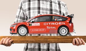Citroën C4 WRC 2008 Red 1/8 Scale Metal & Plastic Kit