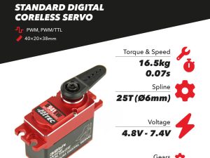 Hitec D941TW Standard Digital Coreless Servo 68g 16.5kg/0.07s 4.8V - 7.4V