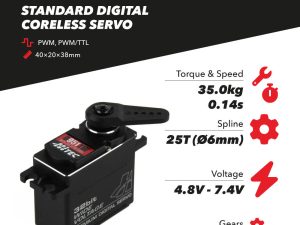 Hitec D951TW Standard Digital Coreless Servo 68g 35kg/0.14s 4.8V - 7.4V