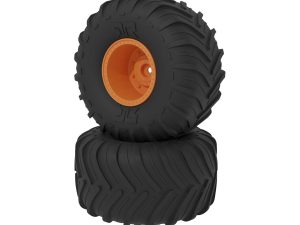 ARRMA dBoots Chevron MT Tire Set, Glued, Orange