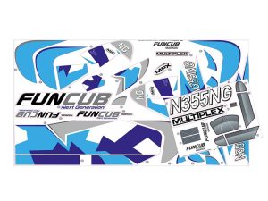 Multiplex Decal Sheets FUNCUB NG blue A and B