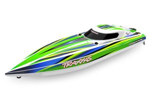 Traxxas Disruptor 4S VXL 1:10 26in Electric Brushless Race Boat with Rapid Right, Green (+ TQ 2-ch, VXL-4S Marine, Velineon 540XL)