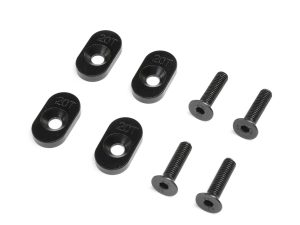 LOS Engine Mount Insert & Screws 20T, Black(4): DBXL 2.0