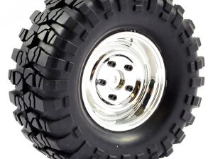 FASTRAX 1:10 CRAWLER SAWBLOCK 1.9 SCALE STEEL WHEEL ø108MM (CHROME)