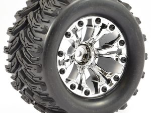 FASTRAX 1:10 MT ARROW MOUNTED 6-SPOKE CHROME 1/2 OFFSET (PR)