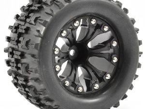 FASTRAX 1:10 MT JIGSAW MOUNTED 6-SPOKE BLACK 1/2 OFFSET (PR)