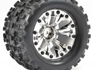 FASTRAX 1:10 MT STINGER MOUNT 6-SPOKE CHROME 0 OFFSET (PR)