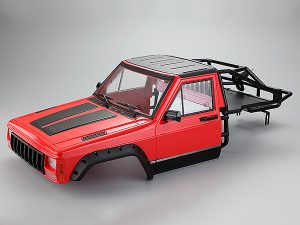 FASTRAX 1/10 ROCKEE PICK-UP & REAR CAGE HARDBODY 313-324mm - RED
