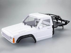 FASTRAX 1/10 ROCKEE PICK-UP & REAR CAGE HARDBODY 313-324mm - WHITE
