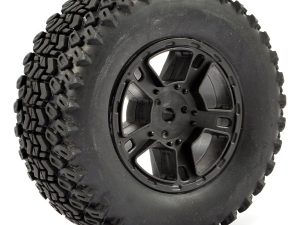 FASTRAX 1:10 SC ZIGZAG MOUNTED 5-SPOKE BLACK (SLASH RR/BLITZ)