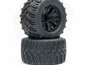 FASTRAX 1/10 T-BONE TRUCK TYRE MOUNTED SPLIT-SPOKE (12mm HEX)