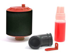 Fastrax 1/10th Air Filter Re-Buildable - Red