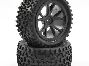 FASTRAX 1/10TH MOUNTED CUBOID BUGGY REAR TYRES 10-SPOKE