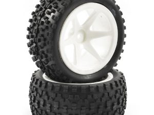 FASTRAX 1/10TH MOUNTED CUBOID BUGGY REAR TYRES 6-SPOKE
