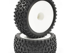 FASTRAX 1/10TH MOUNTED CUBOID BUGGY REAR TYRES DISHED