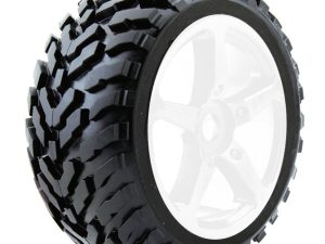 FASTRAX 1/8 TRUGGY ARROW MTD ON 5-SPOKE WHITE 0 OFFSET(PR)