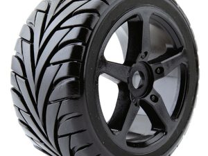 FASTRAX 1/8 TRUGGY EAGLE MTD ON 5-SPOKE BLACK 0 OFFSET(PR)