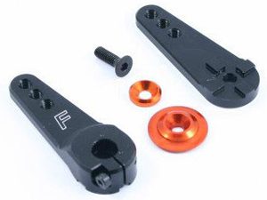 FASTRAX 25T JUMBO BLACK ALUM 3-IN-1 SERVO HORN (FUTABA)