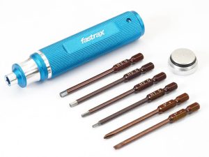 FASTRAX 6-PIECE CHANGEABLE HAND TOOL 1.5/2.0/2.5/3.0mm/PH/FLAT