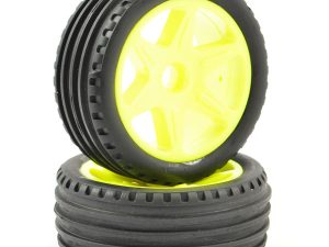 FTX COMET BUGGY FRONT MOUNTED TYRE & WHEEL YELLOW