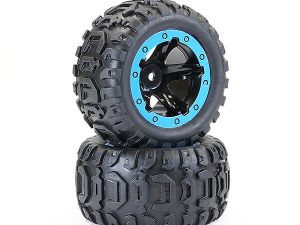 FTX TRACER MONSTER TRUCK BLUE WHEEL/TYRES COMPLETE (PR)