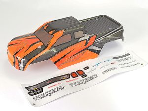 FTX TRACER MONSTER TRUCK BODY & DECAL - ORANGE